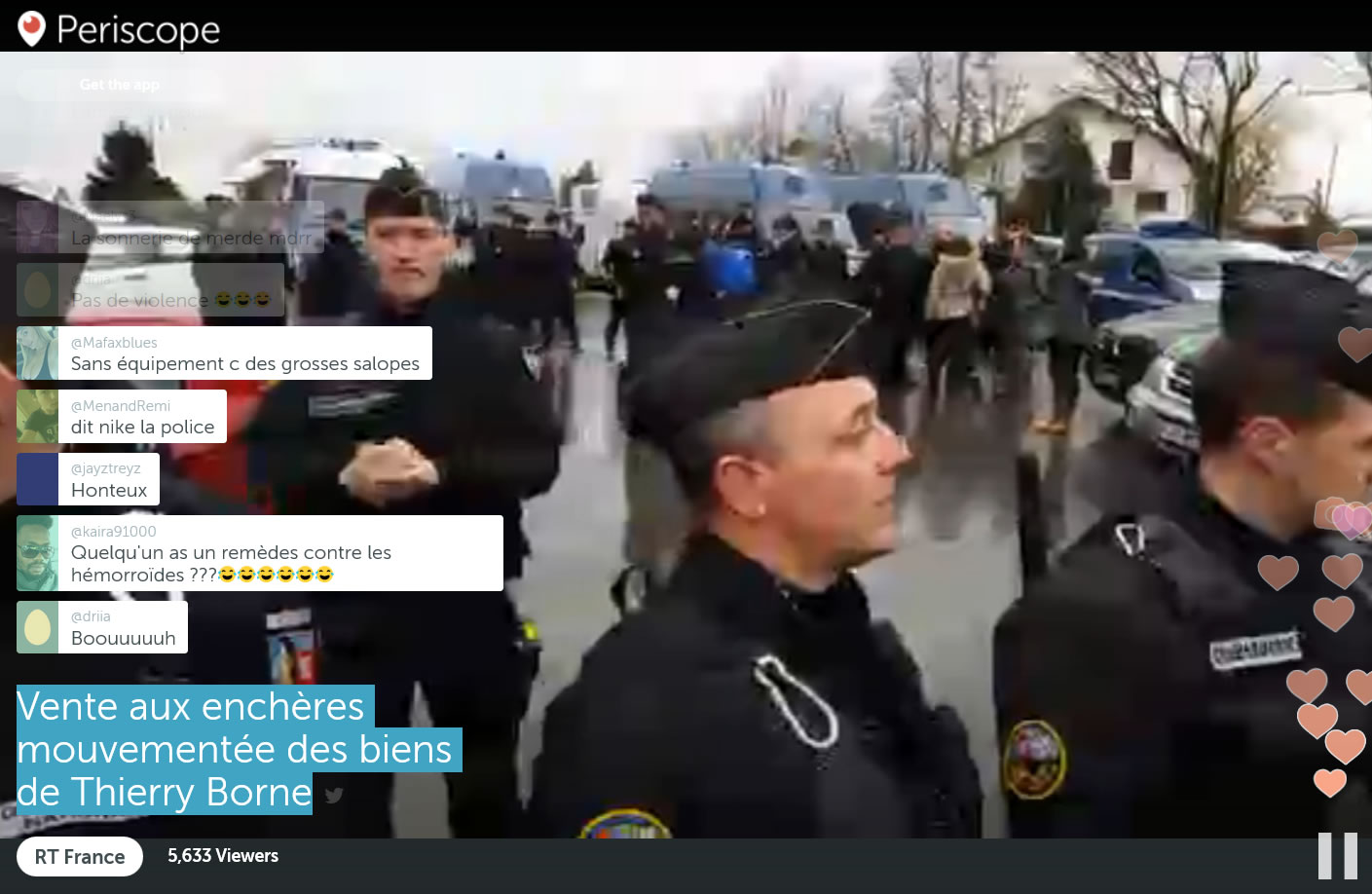 VIDEO – Quand l’Etat vole les biens de Thierry Borne – le peuple doit se rebeller !