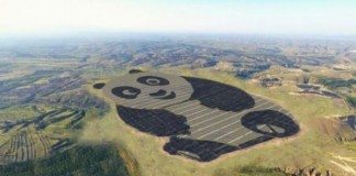 Les Chinois ont construit une ferme solaire en forme de panda