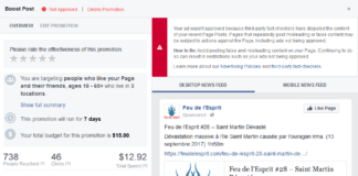 Feu de l’Esprit censuré sur FaceBook