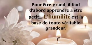 Une leçon d’Humilité