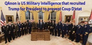 QAnon est un membre des services des renseignements militaires des États-Unis, lesquels ont recruté Trump pour la présidence afin d’empêcher un coup d’état