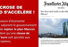 COUP DE THÉÂTRE EN ALLEMAGNE : dans le plus prestigieux journal allemand, 154 professeurs d’économie demandent le rejet du plan Macron et l’introduction d’une « procédure ordonnée de sortie de l’euro » dans les traités européens.