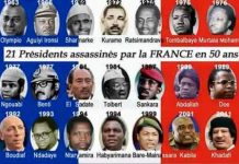 Les raisons de l’assassinat de 22 présidents Africains par la France