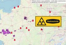 L’eau du robinet est contaminée au Tritium, 270 communes au minimum sont touchées, voici la carte