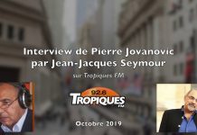 Interview P. Jovanovic sur Tropiques FM – Octobre 2019