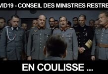 La parodie avec hitler macron Conseil des ministres – manque de masque et retrait des 35h