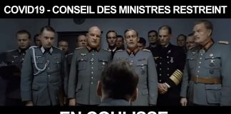 La parodie avec hitler macron Conseil des ministres – manque de masque et retrait des 35h