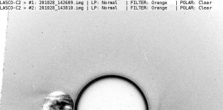 Un objet céleste immense capturé par le téléscope héliosphérique stéréo A et stéréo B en Octobre…. Nibiru, vaisseau spatial ou autre ?