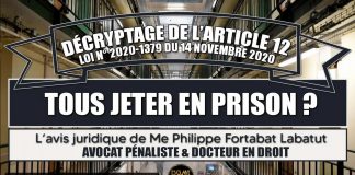 Tous jetés en prison ? Décryptage de l’Art 12 de la LOI n° 2020-1379 du 14 novembre 2020