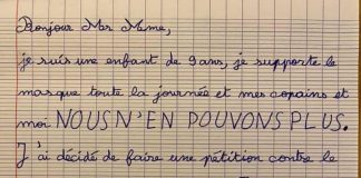 Pétition d’un enfant de 9 ans…