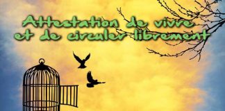 Attestation de vivre et de circuler librement