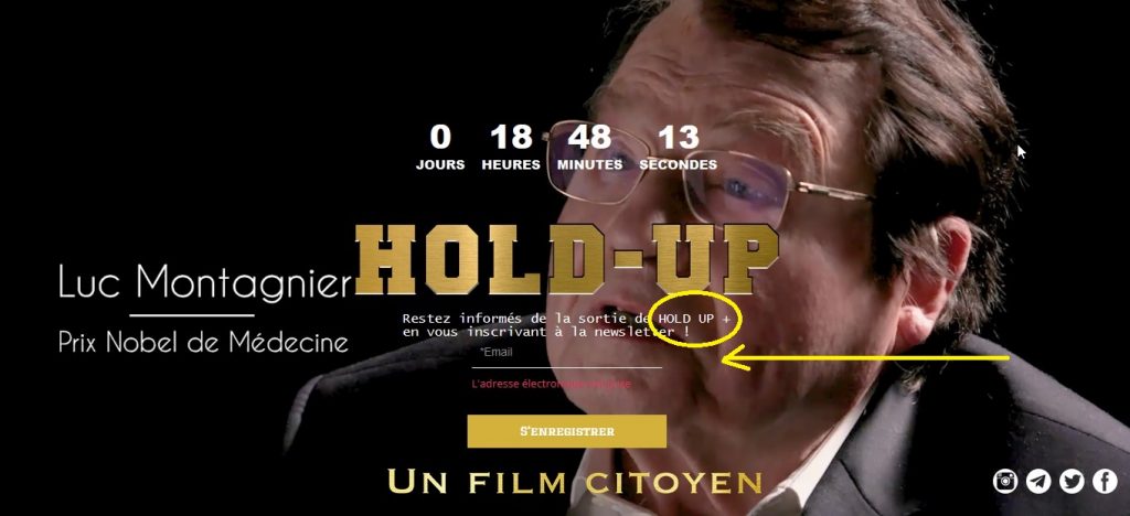 15 février 2021: Le nouveau documentaire Hold-UP 2.0 qui démontrera que