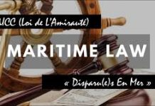 UCC (Loi de l’Amirauté) : « Disparu(e)s en mer »