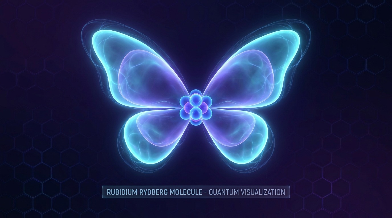 20 ans de traque : la molécule papillon quantique enfin capturée Molecule papillon de Rydberg, derniere espece du zoo quantique