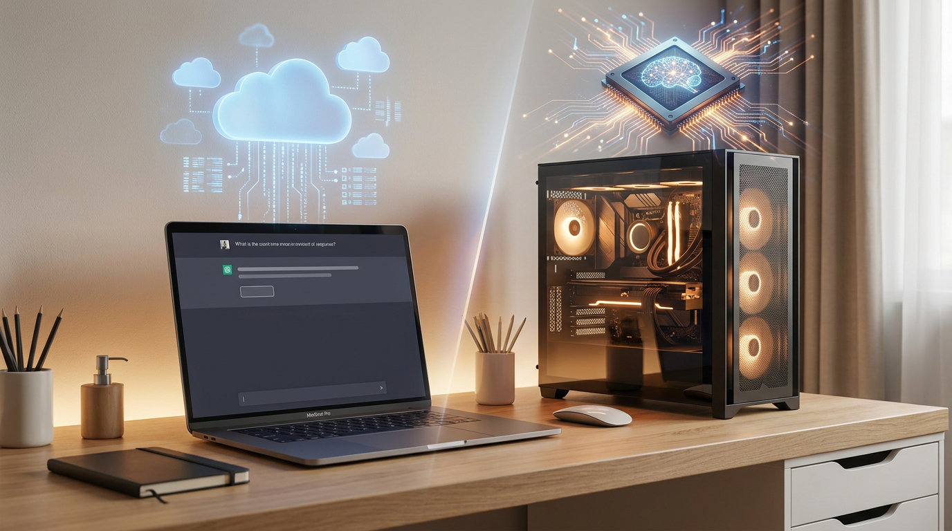 IA locale vs cloud en 2026 : que pouvez-vous vraiment faire tourner sur votre propre materiel ?