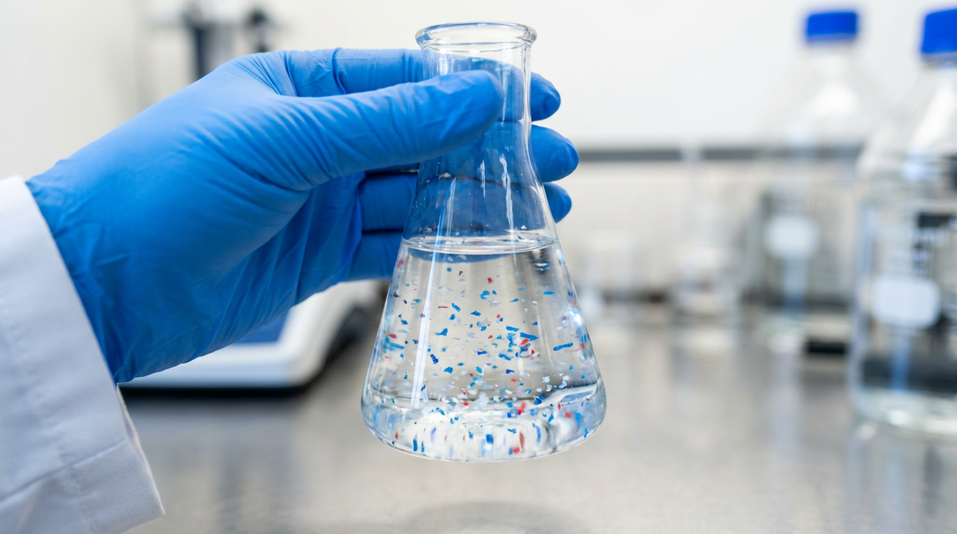 Microplastiques et eau : une réaction chimique qui inquiète la biologie